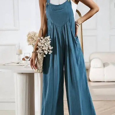 Women's Broad Leg Jumpsuit - HIDDEN