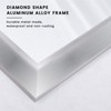 Aoibox Thick Metal Framed Wall Mirror for Bathroom, Bedroom, Living Room, Entryway, Brushed Nickel Finish, Horizontal or Vertical Mounting - 2 of 4