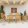vidaXL Garden Dining Set Natural Brown Solid Acacia Wood Medium Foldable - 70.9" x 35.4" x 29.5" 6 - 2 of 4