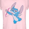 Juniors Womens Lilo & Stitch Love Shot T-Shirt - 2 of 4