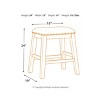 Set of 2 Caitbrook Upholstered Counter Height Barstool Dark Gray: Textured Fabric, Acacia Legs - Signature Design by Ashley - 3 of 3