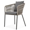 Maliang 7 Pieces Patio Dining Set, Acacia Wood Tabletop, Metal Frame, for Garden, Backyard, Balcony - 4 of 4