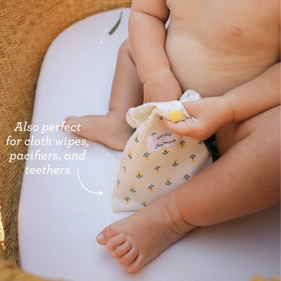 Esembly Snack + Sammy Pouches - Waterproof Reusable Food Storage Bags - Buds/Gingham