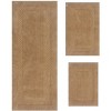 Set of 3 Classy Bathmat Collection Linen Cotton Tufted Bath Rug - Home Weavers - 2 of 4