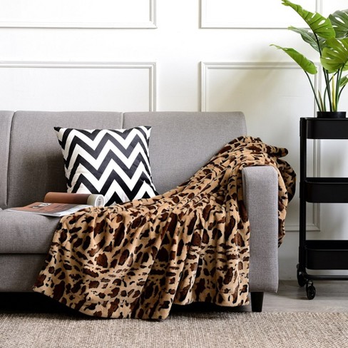 Animal print throw discount blanket