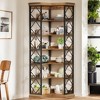 Hommoo 72" L-Shaped Six-Tier Corner Bookcase – Tall Back-Baffle Display - 4 of 4