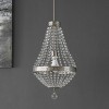 Shirley Grand 1 Light Pendant - Nickel/Clear - Safavieh. - image 3 of 4