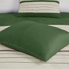 TopComfy Bedding Sets 7 Pc Pieced Faux Suede Comforter Set King Plush Bedding Set Soft Velvety Texture For Bedroom, Green, 18.9"*13.39"*13.39" - 3 of 4