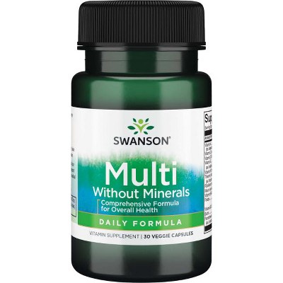 Swanson Multivitamins without Minerals Daily Formula Veggie Capsule 30ct.