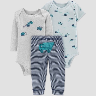 Image of Carter's Just One You® Baby Boys' Construction Top & Bottom Set - Navy 6M