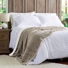 60"x70" Faux Fur Jacquard Throw Blanket Coffee Brown - Yorkshire Home - 4 of 4