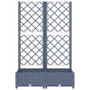 vidaXL Garden Planter with Trellis Dark Gray 31.5"x15.7"x47.8" PP - 4 of 4