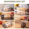 Aoibox Clear Seasoning Box Set with 4 Spice Jars, Lids & Spoons - Acrylic Storage Containers for Salt,Sugar, Pepper, Cinnamon & More-Kitchen Organizer - 4 of 4