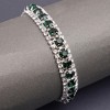 SOHI Women's Emerald Green Stripe Tennis Bracelet - 2 of 4