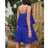 EXLURA Womens 2025 Summer Romper Dress Spaghetti Strap Pleated Fashion Short Jumpsuit Outfits - 3 of 4