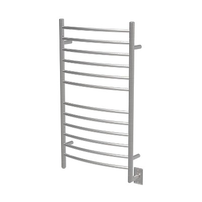 Amba Radiant Hardwired Curved 10 Bar Electric Bathroom Towel Warmer, Brushed