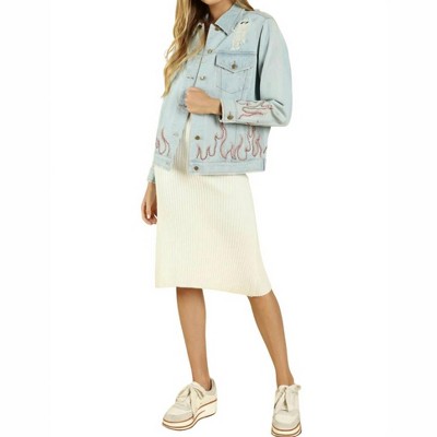 Women's Some Like it Hot Distressed Jacket - Honey Punch