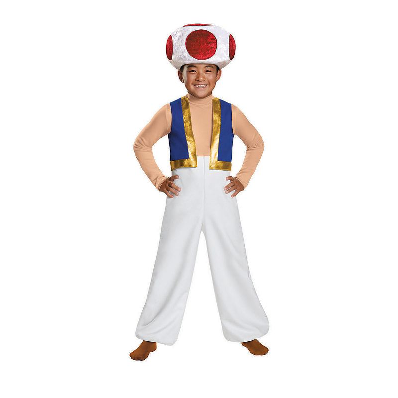 Disguise Boys' Deluxe Super Mario Bros. Toad Costume, 1 of 2