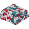 Kate Aurora Merry Christmas Red Pickup Trucks Ultra Soft & Plush Throw Blanket - 50 in. W x 60 in. L - 2 of 2