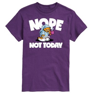 Men's - Garfield - Nope Not Today Sleepy Garfield Short Sleeve Graphic T-Shirt - 1 of 4