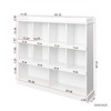 NicBex 10-Shelf Cubbyhole Bookcase, 53.15" Wooden Storage Bookshelf with Label Tags,  Bookcase Display Stand - 4 of 4