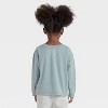 Toddler Girls' Long Sleeve Relaxed T-Shirt - Cat & Jack™ Blue - 3 of 4