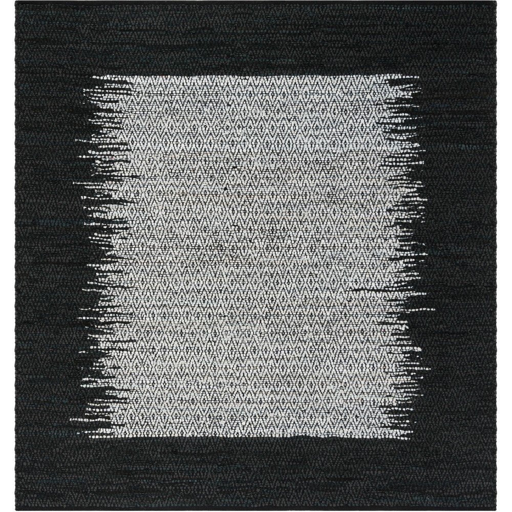 6'x6' Square Rosita Geometric Light Accent Rug Light Gray/Black Square - Safavieh