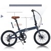 VisioGear 20" Folding City Bike, 7-Speed Folding Bike, Blue&Gray, 57.09"*24.8"*39.37" - 4 of 4