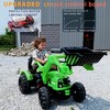Kids Ride on Excavator, 12V Battery Powered Kids Excavator Ride On Toy, Ride on Tractor with Front Bucket, Toddlers Bulldozer with 2 Speed (Green) - 2 of 4