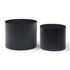 Set of 2 Nesting Round Coffee Tables with MDF and Veneer Tops, Modern Design for Living Room, Office, or Bedroom - 3 of 4