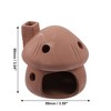Unique Bargains Ceramic Aquarium Hideaway Rock Cave Fish Tank Decoration Red Brown 3.5x3.5x3.54 inches - 4 of 4