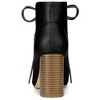 Allegra K Women's Round Toe Lace Up Chunky Heels Ankle Booties - 4 of 4