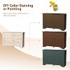 VINGLI 55" W Solid Wood Dresser 8 Drawer, Unfinished Chest for Color DIY - 4 of 4
