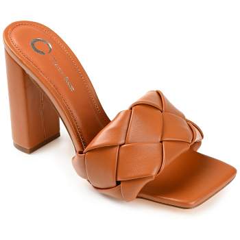 Journee Collection Womens Maysie Tru Comfort Foam Open Square Toe Block Heel Sandals