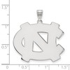 Black Bow Jewelry 10k White Gold North Carolina Tar Heels NCAA Extra Large Pendant - 2 of 3