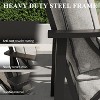 Heynemo Outdoor Patio Furniture Set, 2 Piece Patio Conversation Set, Metal Furniture Set with 3 seat Sofa - 4 of 4