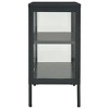vidaXL Sideboard Anthracite 27.6 in.x13.8 in.x27.6 in. Steel and Glass - 4 of 4
