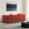 82" Modular Convertible Sofa Bed with Armrest Chenille Fabric Pudding Block Floor Sofa for Living Room and Bedroom-Maison Boucle - 3 of 4