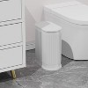 Aoibox 1.8 Gallon Small White Bathroom Trash Can with Lid, Slim Garbage Bin, Removable Liner Bucket, Dog Proof Pop-Up Lid for Bedroom, Toilet - 4 of 4
