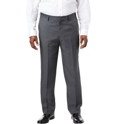 Kingsize Men's Big & Tall Ks Signature By Kingsize Easy Movement Plain  Front Expandable Suit Separate Dress Pants - 44 40, Gray : Target