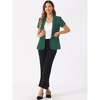 INSPIRE CHIC Women's Notch Lapel Collar One Button Office Formal Short Sleeve Blazer - 3 of 4