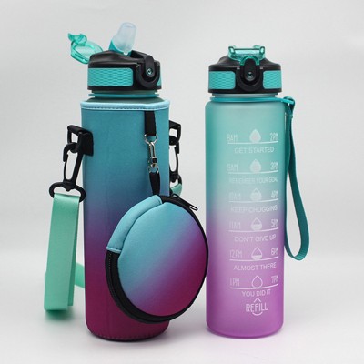 BABYYER Water Bottle Carrier Bag with Strap 1000ML Sports Bottle Holder Pouch Cover for Walking Hiking Travelling