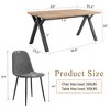 NicBex 5 PCS/7 PCS Dining Table Set,Wood Textured MDF Dining Table with A-Frame Legs,4/6 Round Corner Chairs for Kitchen/Dining Room - 3 of 4