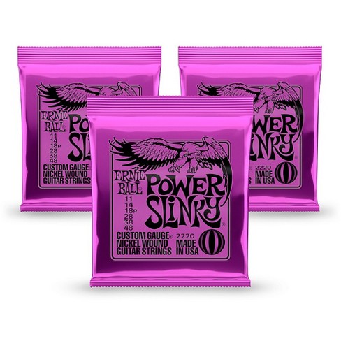 Ernie Ball Mighty Slinky Nickel Wound 8.5-40 Electric Guitar Strings 3-pack  8.5 - 40 : Target