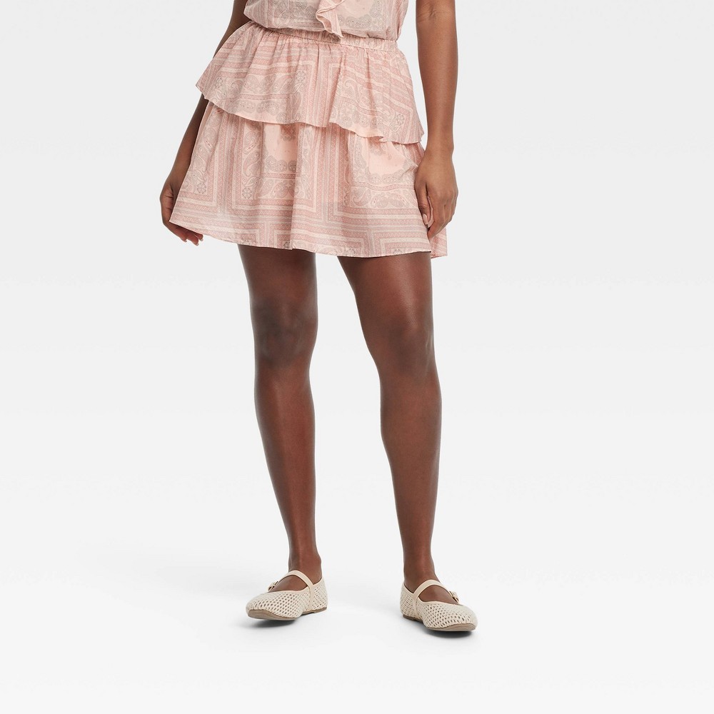 UPC 198850082205 - Women's Mini Ruffle Skirt - Universal Thread™ Pink ...