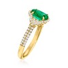 Ross-Simons 1.30 Carat Emerald and .40 ct. t.w. Diamond Ring in 14kt Yellow Gold - 3 of 4
