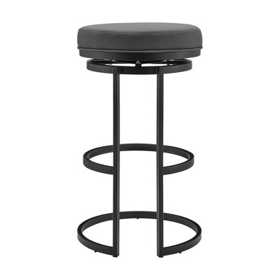 26" Vander Counter Height Barstool: Swivel, Footrest, No Back - Armen Living