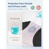 TIICHOO Period Underwear for Teens Girls Incontinence Underwear Washable 80ml Absorbency 5 Pack - 3 of 4