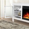 Kismile 57" Electric Fireplace TV Stand with Storage Cabinets, Electric Fireplace with Mantel with Remote Control Feature 750w/1500w Settings - 3 of 4