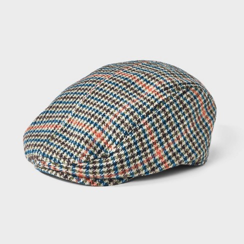 Men's Houndstooth Ivy Beret - Goodfellow & Co™ Red/black/blue : Target